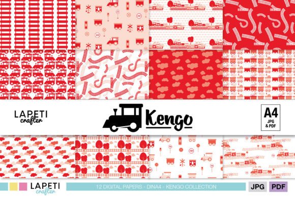 Download Train Red Printable Scrapbook Paper - Printable scrapbook Collection