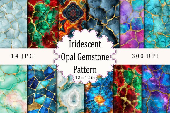 Download Iridescent Opal Gemstone Pattern - Gemstone pattern Collection