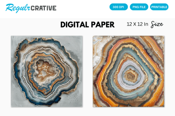 Download Agate Slice Digital Paper Backgrounds - Backgrounds Collection