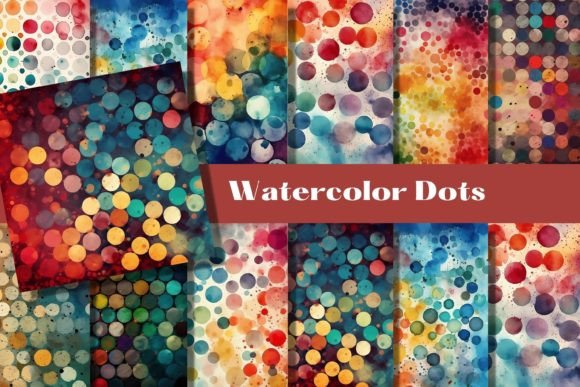 Download Dots and Circles Watercolor Backgrounds - Backgrounds Collection