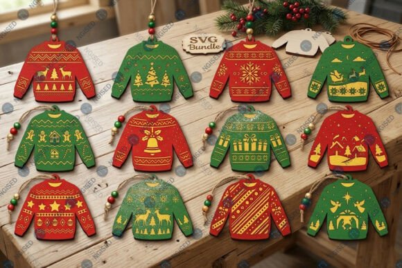 Download Laser Cut Christmas Sweater SVG Bundle - Premium Resources
