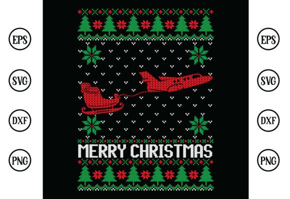 Download Airplane Christmas Ugly Sweater Design - Premium Resources