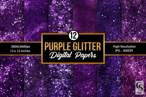 Download Purple Glitter Digital Paper Backgrounds - Backgrounds Collection