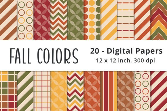 Download Fall Colored Printable Scrapbook Papers - Printable scrapbook Collection