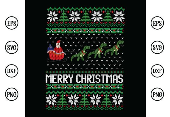 Download Christmas Dinosaur Sleigh Ugly Sweater - Premium Resources