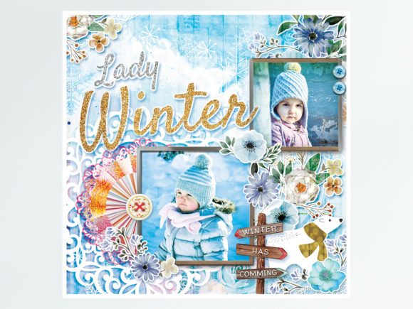 Download Printable Scrapbook Design Winter Theme - Printable scrapbook Collection