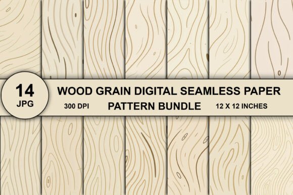 Download Wood Grain Seamless Pattern Bundle - Premium Resources
