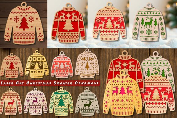 Download Laser Cut Christmas Sweater Ornaments - Premium Resources
